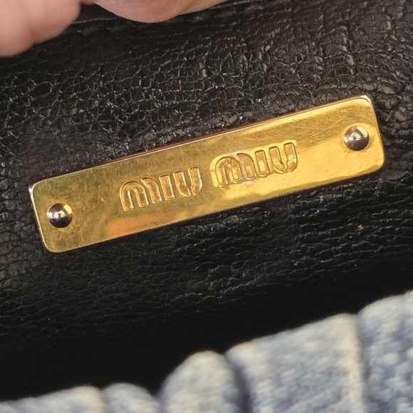 ××× SOLD ××× Miu Miu Matelasse Denim 2way Bag - Picture 15 of 17